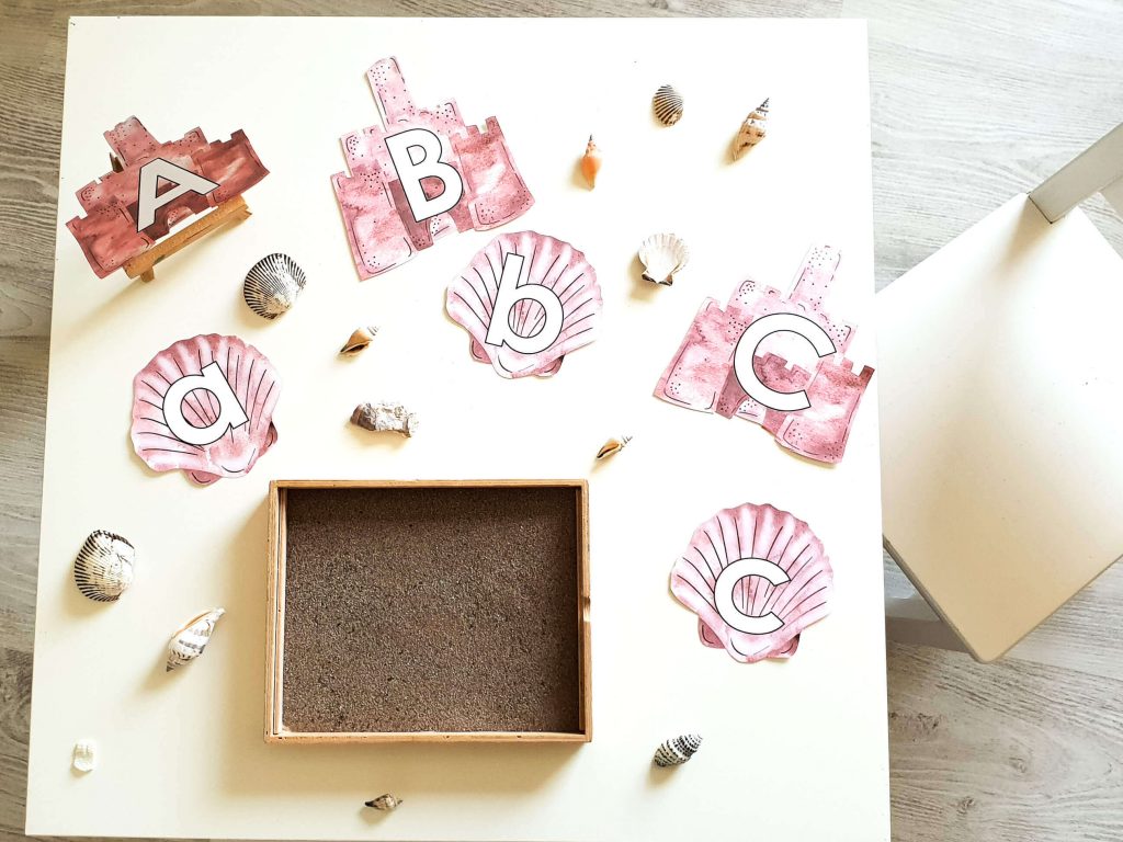 Use these beach themed cards to create fun, summer literacy centers or use them in your classroom! You can use these fun letter printables to create hands-on learning activities your preschool students or kindergartners will love!