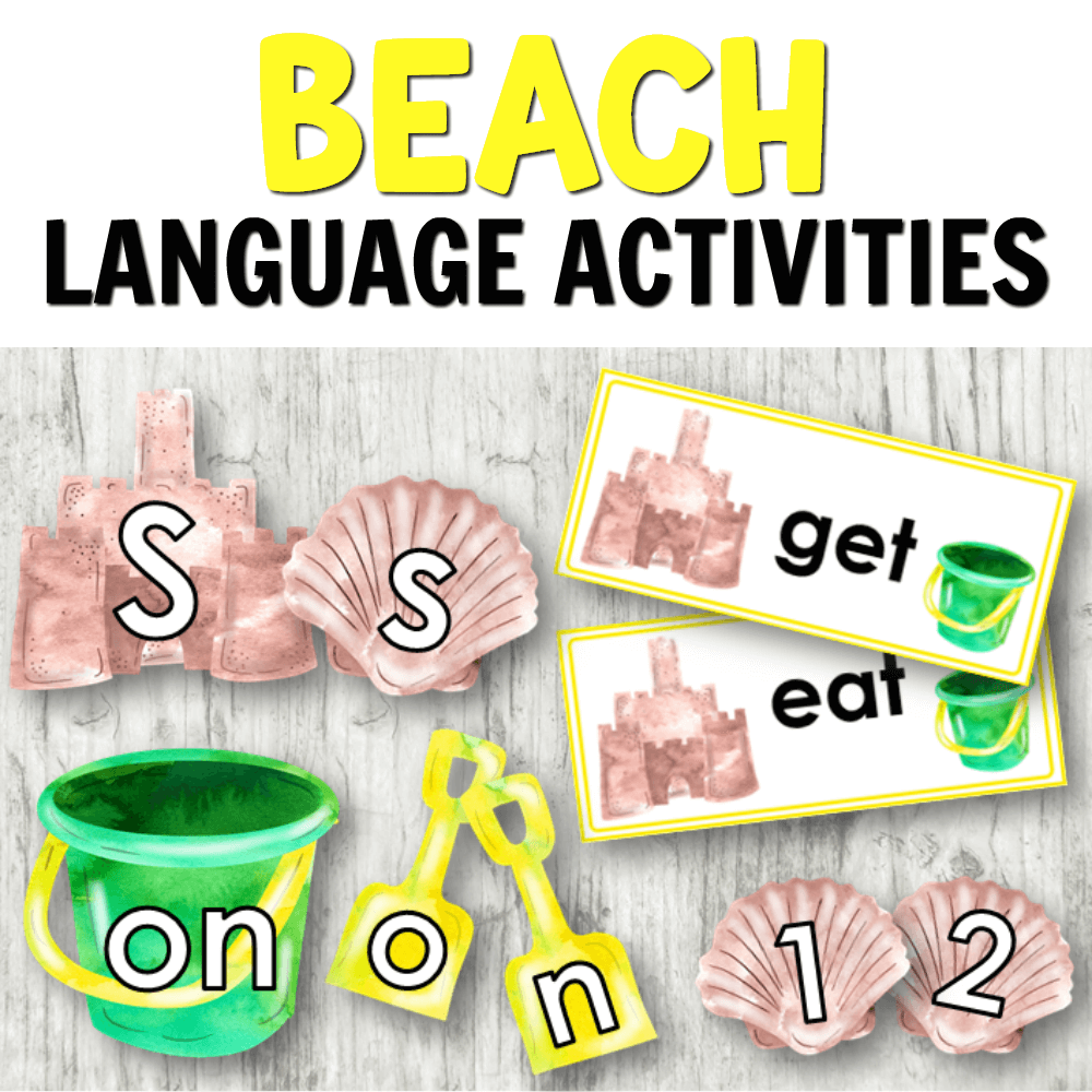 Use these beach themed cards to create fun, summer literacy centers or use them in your classroom! You can use these fun letter printables to create hands-on learning activities your preschool students or kindergartners will love!