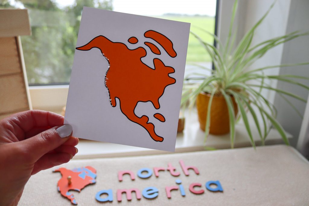 Montessori activities - ideas for working with maps - North America themed activities for kindergarten Montessori activities - ideas for working with maps - North America themed activities for kindergarten. North America pin poking