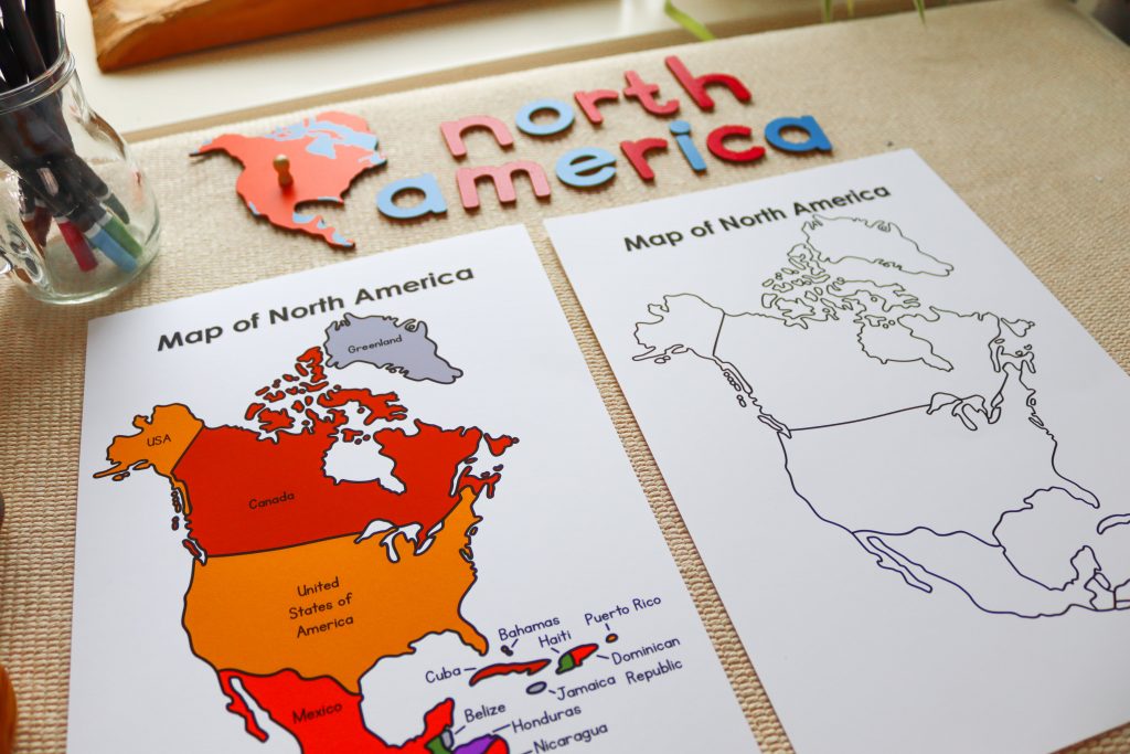 Use these Montessori North America maps printables to create hands-on geography activities. Montessori North America Unit. Let's explore different ways we can study the geography of North America! We will have a look at map activities, biomes, and more!