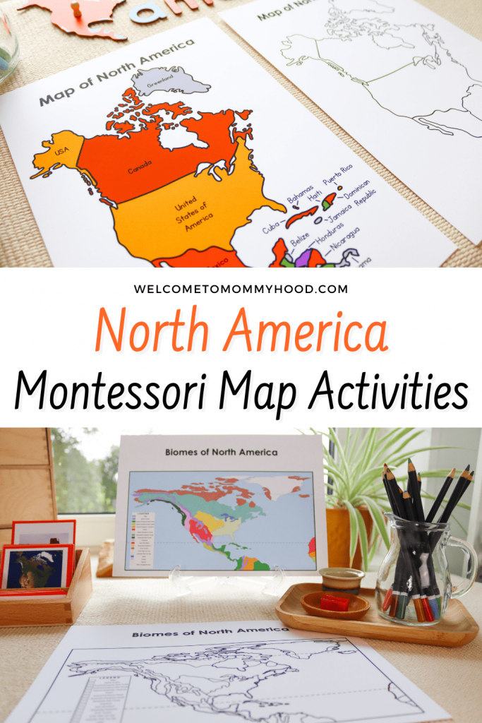 Montessori activities - ideas for working with maps - North America themed activities for kindergarten Montessori activities - ideas for working with maps - North America themed activities for kindergarten