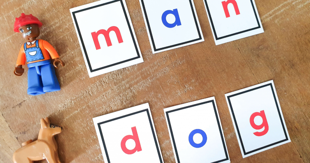 Children can use the Montessori Movable Alphabet to practice writing. Use this free printable template to create your own set of DIY letters!