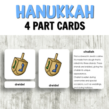Hanukkah 4-part cards