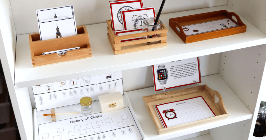 Use these Montessori History of Clocks activities to take your students on a journey through time while they work on logic, reasoning, and sequencing skills.
